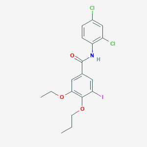 N-(2,4-dichlorophenyl)-3-ethoxy-5-iodo-4-propoxybenzamide