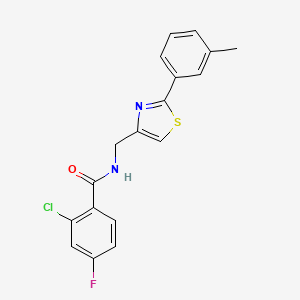 2-chloro-4-fluoro-N-{[2-(3-methylphenyl)-1,3-thiazol-4-yl]methyl}benzamide