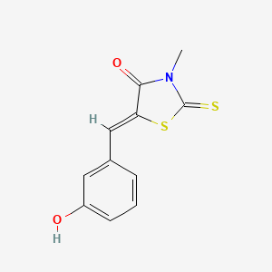 molecular formula C11H9NO2S2 B4743315 5-(3-hydroxybenzylidene)-3-methyl-2-thioxo-1,3-thiazolidin-4-one 