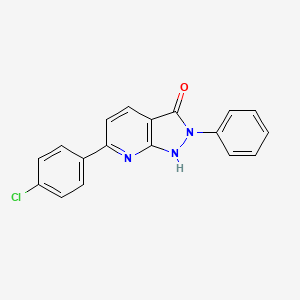 6-(4-chlorophenyl)-2-phenyl-1,2-dihydro-3H-pyrazolo[3,4-b]pyridin-3-one