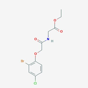 ethyl N-[(2-bromo-4-chlorophenoxy)acetyl]glycinate