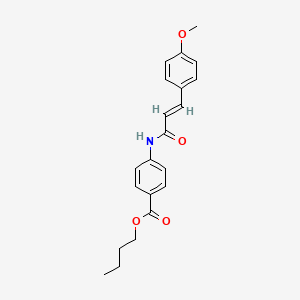 molecular formula C21H23NO4 B4743335 butyl 4-{[3-(4-methoxyphenyl)acryloyl]amino}benzoate 