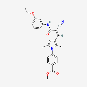 methyl 4-(3-{2-cyano-3-[(3-ethoxyphenyl)amino]-3-oxo-1-propen-1-yl}-2,5-dimethyl-1H-pyrrol-1-yl)benzoate