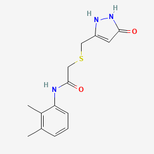 N-(2,3-dimethylphenyl)-2-[(5-oxo-1,2-dihydropyrazol-3-yl)methylsulfanyl]acetamide