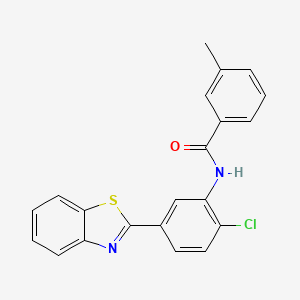 N-[5-(1,3-benzothiazol-2-yl)-2-chlorophenyl]-3-methylbenzamide