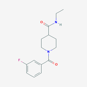 N-ethyl-1-(3-fluorobenzoyl)piperidine-4-carboxamide