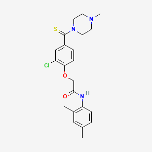 2-{2-chloro-4-[(4-methyl-1-piperazinyl)carbonothioyl]phenoxy}-N-(2,4-dimethylphenyl)acetamide