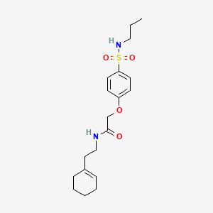 molecular formula C19H28N2O4S B4743383 N-[2-(1-cyclohexen-1-yl)ethyl]-2-{4-[(propylamino)sulfonyl]phenoxy}acetamide 