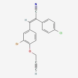 3-[3-bromo-4-(2-propyn-1-yloxy)phenyl]-2-(4-chlorophenyl)acrylonitrile