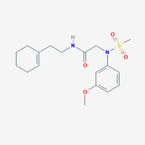 N~1~-[2-(1-cyclohexen-1-yl)ethyl]-N~2~-(3-methoxyphenyl)-N~2~-(methylsulfonyl)glycinamide