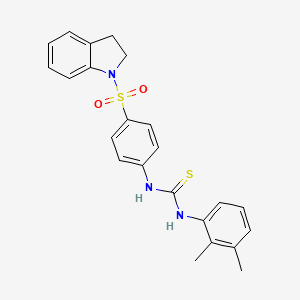 molecular formula C23H23N3O2S2 B4743419 N-[4-(2,3-dihydro-1H-indol-1-ylsulfonyl)phenyl]-N'-(2,3-dimethylphenyl)thiourea 