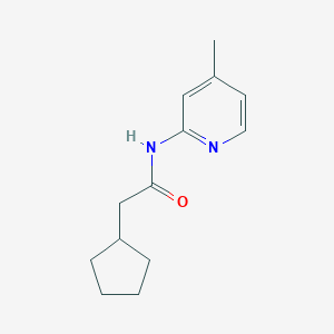 molecular formula C13H18N2O B474342 2-cyclopentyl-N-(4-methyl-2-pyridinyl)acetamide CAS No. 923556-63-2
