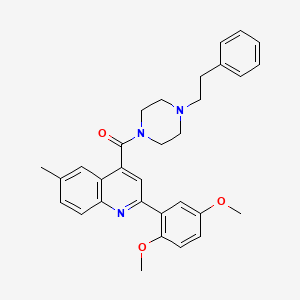 2-(2,5-dimethoxyphenyl)-6-methyl-4-{[4-(2-phenylethyl)-1-piperazinyl]carbonyl}quinoline