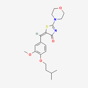 molecular formula C20H26N2O4S B4743462 5-[3-methoxy-4-(3-methylbutoxy)benzylidene]-2-(4-morpholinyl)-1,3-thiazol-4(5H)-one 