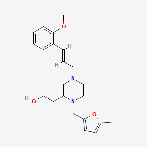 2-{4-[(2E)-3-(2-methoxyphenyl)-2-propen-1-yl]-1-[(5-methyl-2-furyl)methyl]-2-piperazinyl}ethanol