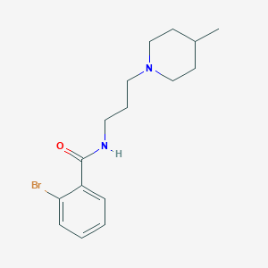 molecular formula C16H23BrN2O B4743471 2-bromo-N-[3-(4-methyl-1-piperidinyl)propyl]benzamide 