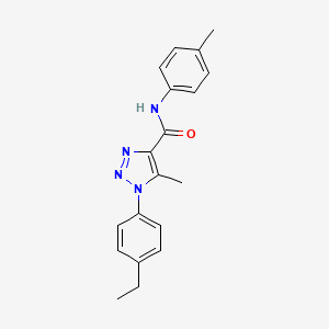 molecular formula C19H20N4O B4743492 1-(4-ethylphenyl)-5-methyl-N-(4-methylphenyl)-1H-1,2,3-triazole-4-carboxamide 