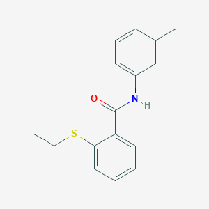 molecular formula C17H19NOS B4743494 2-(isopropylthio)-N-(3-methylphenyl)benzamide 