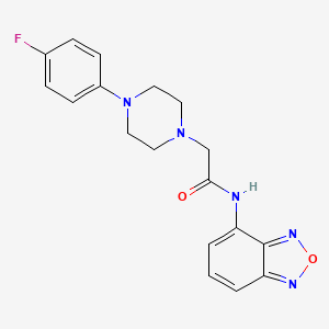 molecular formula C18H18FN5O2 B4743503 N-2,1,3-benzoxadiazol-4-yl-2-[4-(4-fluorophenyl)-1-piperazinyl]acetamide 