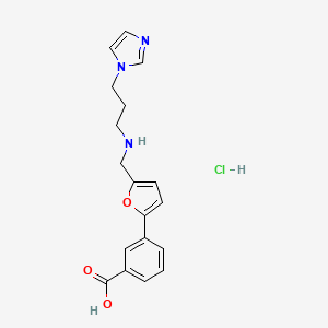 3-[5-({[3-(1H-imidazol-1-yl)propyl]amino}methyl)-2-furyl]benzoic acid hydrochloride