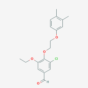 3-chloro-4-[2-(3,4-dimethylphenoxy)ethoxy]-5-ethoxybenzaldehyde