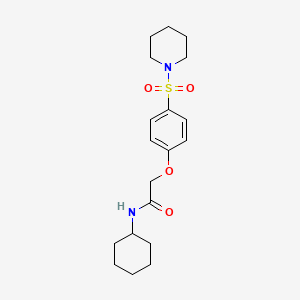 N-cyclohexyl-2-[4-(1-piperidinylsulfonyl)phenoxy]acetamide