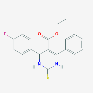 molecular formula C19H17FN2O2S B474357 Ethyl 6-(4-fluorophenyl)-4-phenyl-2-sulfanyl-1,6-dihydropyrimidine-5-carboxylate CAS No. 353517-09-6