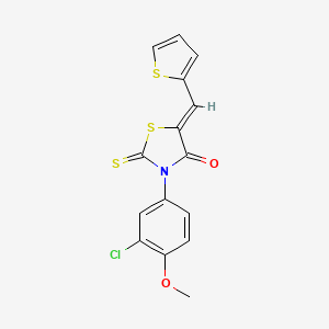 3-(3-chloro-4-methoxyphenyl)-5-(2-thienylmethylene)-2-thioxo-1,3-thiazolidin-4-one