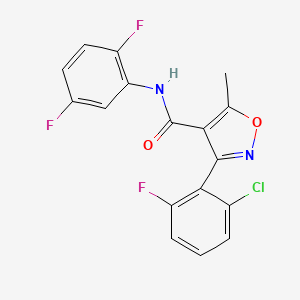 molecular formula C17H10ClF3N2O2 B4743577 3-(2-chloro-6-fluorophenyl)-N-(2,5-difluorophenyl)-5-methyl-4-isoxazolecarboxamide 