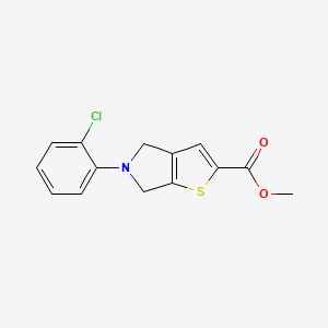 molecular formula C14H12ClNO2S B4743586 methyl 5-(2-chlorophenyl)-5,6-dihydro-4H-thieno[2,3-c]pyrrole-2-carboxylate 