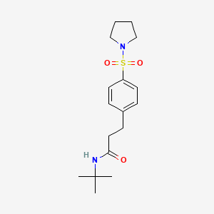 N-TERT-BUTYL-3-[4-(PYRROLIDINE-1-SULFONYL)PHENYL]PROPANAMIDE