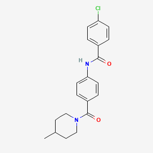 4-chloro-N-{4-[(4-methyl-1-piperidinyl)carbonyl]phenyl}benzamide