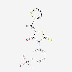 5-(2-thienylmethylene)-2-thioxo-3-[3-(trifluoromethyl)phenyl]-1,3-thiazolidin-4-one