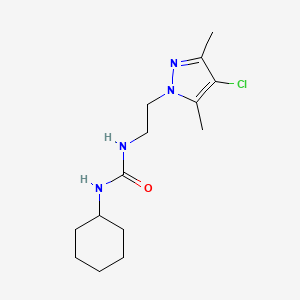 N-[2-(4-chloro-3,5-dimethyl-1H-pyrazol-1-yl)ethyl]-N'-cyclohexylurea