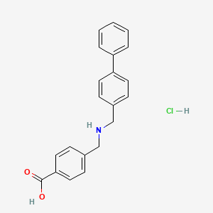 molecular formula C21H20ClNO2 B4743673 4-{[(biphenyl-4-ylmethyl)amino]methyl}benzoic acid hydrochloride 