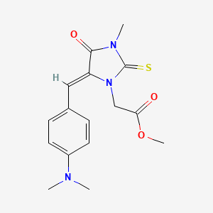 methyl {5-[4-(dimethylamino)benzylidene]-3-methyl-4-oxo-2-thioxo-1-imidazolidinyl}acetate