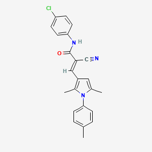 molecular formula C23H20ClN3O B4743706 N-(4-chlorophenyl)-2-cyano-3-[2,5-dimethyl-1-(4-methylphenyl)-1H-pyrrol-3-yl]acrylamide 