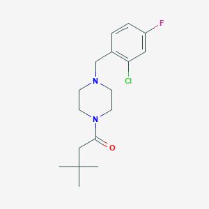 1-(2-chloro-4-fluorobenzyl)-4-(3,3-dimethylbutanoyl)piperazine