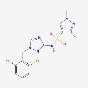 N-[1-(2,6-dichlorobenzyl)-1H-1,2,4-triazol-3-yl]-1,3-dimethyl-1H-pyrazole-4-sulfonamide