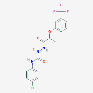 N-(4-chlorophenyl)-2-{2-[3-(trifluoromethyl)phenoxy]propanoyl}hydrazinecarboxamide