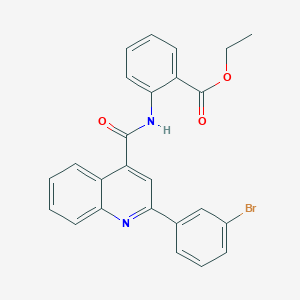 ethyl 2-({[2-(3-bromophenyl)-4-quinolinyl]carbonyl}amino)benzoate