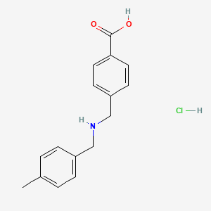 molecular formula C16H18ClNO2 B4743771 4-{[(4-methylbenzyl)amino]methyl}benzoic acid hydrochloride 