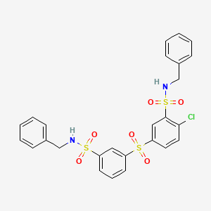 N-benzyl-5-({3-[(benzylamino)sulfonyl]phenyl}sulfonyl)-2-chlorobenzenesulfonamide