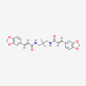 3-(1,3-benzodioxol-5-yl)-N-(3-{[3-(1,3-benzodioxol-5-yl)acryloyl]amino}-2,2-dimethylpropyl)acrylamide