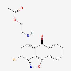 molecular formula C18H13BrN2O4 B4743828 2-[(3-bromo-6-oxo-6H-anthra[1,9-cd]isoxazol-5-yl)amino]ethyl acetate 