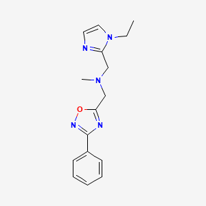 1-(1-ethyl-1H-imidazol-2-yl)-N-methyl-N-[(3-phenyl-1,2,4-oxadiazol-5-yl)methyl]methanamine