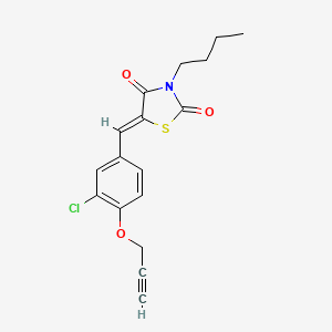 molecular formula C17H16ClNO3S B4743863 3-butyl-5-[3-chloro-4-(2-propyn-1-yloxy)benzylidene]-1,3-thiazolidine-2,4-dione 