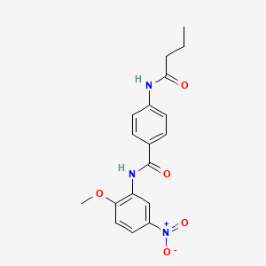 molecular formula C18H19N3O5 B4743892 4-(butyrylamino)-N-(2-methoxy-5-nitrophenyl)benzamide 