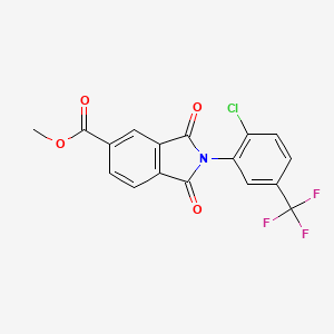 methyl 2-[2-chloro-5-(trifluoromethyl)phenyl]-1,3-dioxo-5-isoindolinecarboxylate