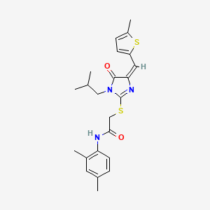 N-(2,4-dimethylphenyl)-2-({1-isobutyl-4-[(5-methyl-2-thienyl)methylene]-5-oxo-4,5-dihydro-1H-imidazol-2-yl}thio)acetamide